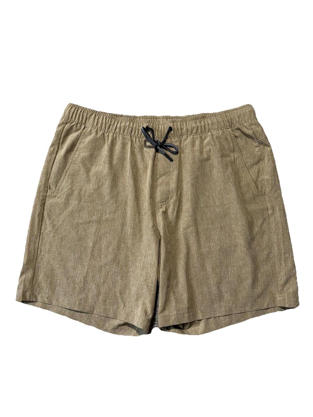Eddie Bauer UPF 50+ Water-Resistant Stretch Pull-On Tech Shorts Khaki Men’s XL